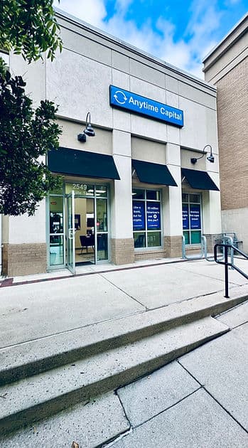 Anytime Capital branch storefront on Piedmont Road in Atlanta
